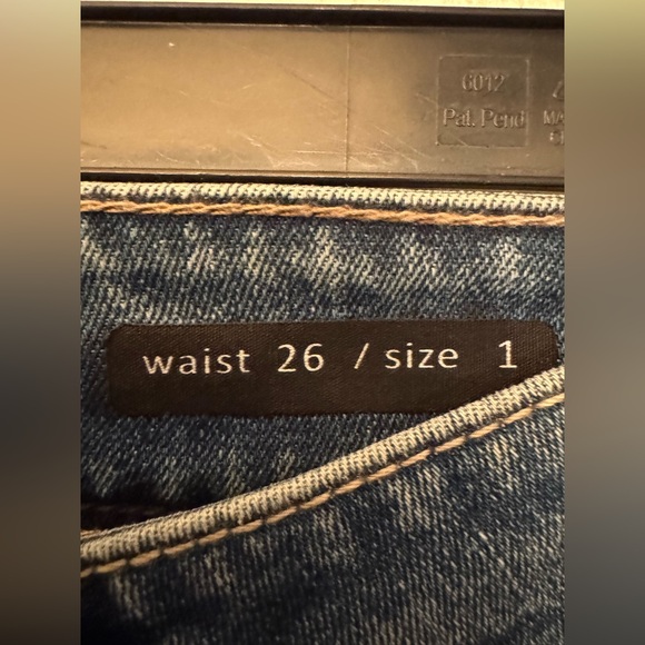 Black Label Crop Jeans C’est Toi Women's Blue Denim Distressed Jeans Size 26 - Picture 10 of 16